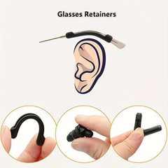 Silicone Eyeglasses Temple Tips Sleeve Retainer Anti Slip Elastic Comfort