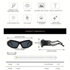 Y2K Wrap Around Sunglasses for Men and Women