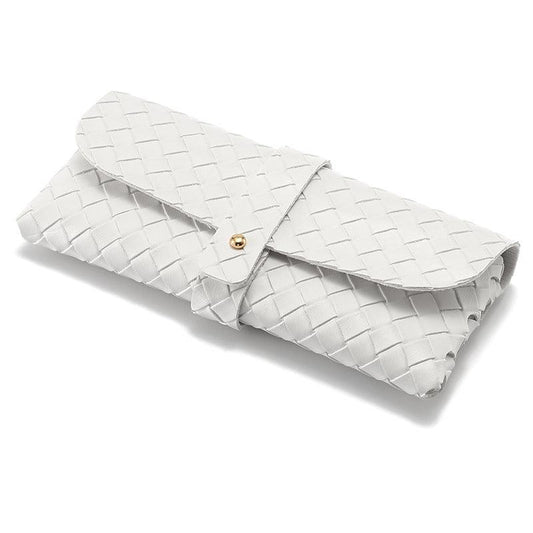 Soft Sunglasses Case with Belt Buckle Press - Braided Pattern Case