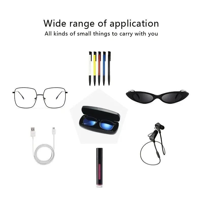 Soft Sunglasses Case with Belt Buckle Press - Braided Pattern Case