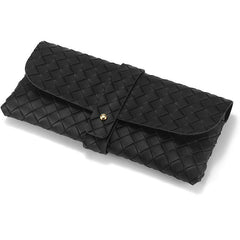 Soft Sunglasses Case with Belt Buckle Press - Braided Pattern Case