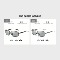 Polarized Photochromic Sunglasses for Men Women, Anti-glare Chameleon Glasses