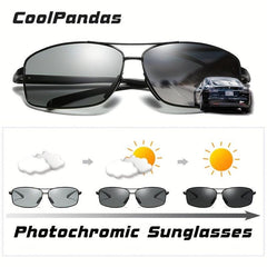 Polarized Photochromic Sunglasses for Men Women, Anti-glare Chameleon Glasses