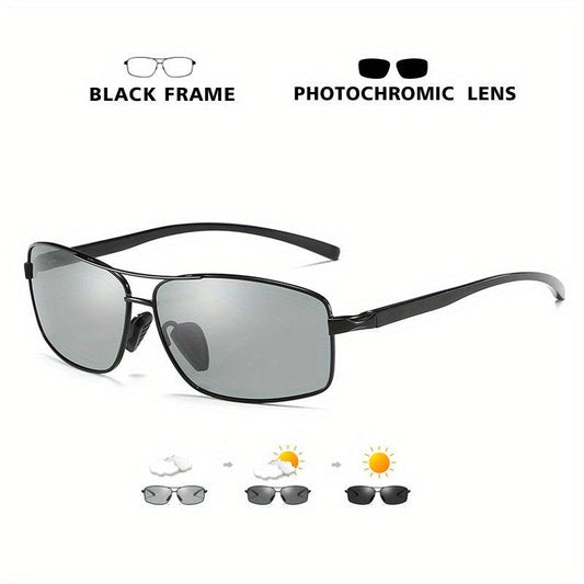 Polarized Photochromic Sunglasses for Men Women, Anti-glare Chameleon Glasses