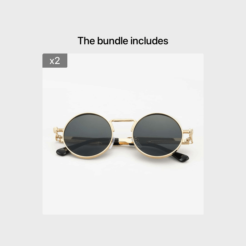 ENSAEJOE Vintage Round Frame Sunglasses