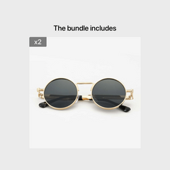 ENSAEJOE Vintage Round Frame Sunglasses