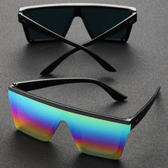 2 Pairs Square Frame Sunglasses Casual Eyewear With Case
