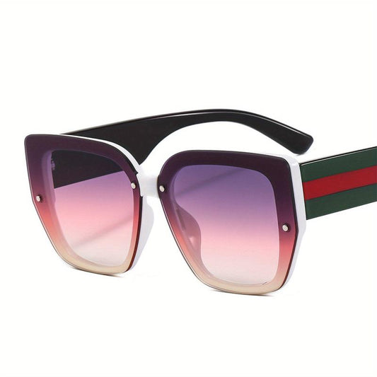 Outdoor Square Sunglasses With Leather Case