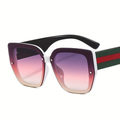 Outdoor Square Sunglasses With Leather Case