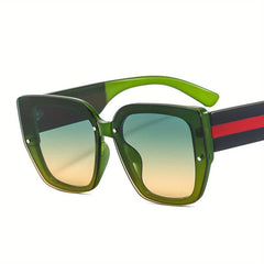 Outdoor Square Sunglasses With Leather Case