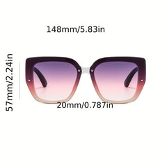 Outdoor Square Sunglasses With Leather Case