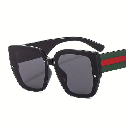 Outdoor Square Sunglasses With Leather Case