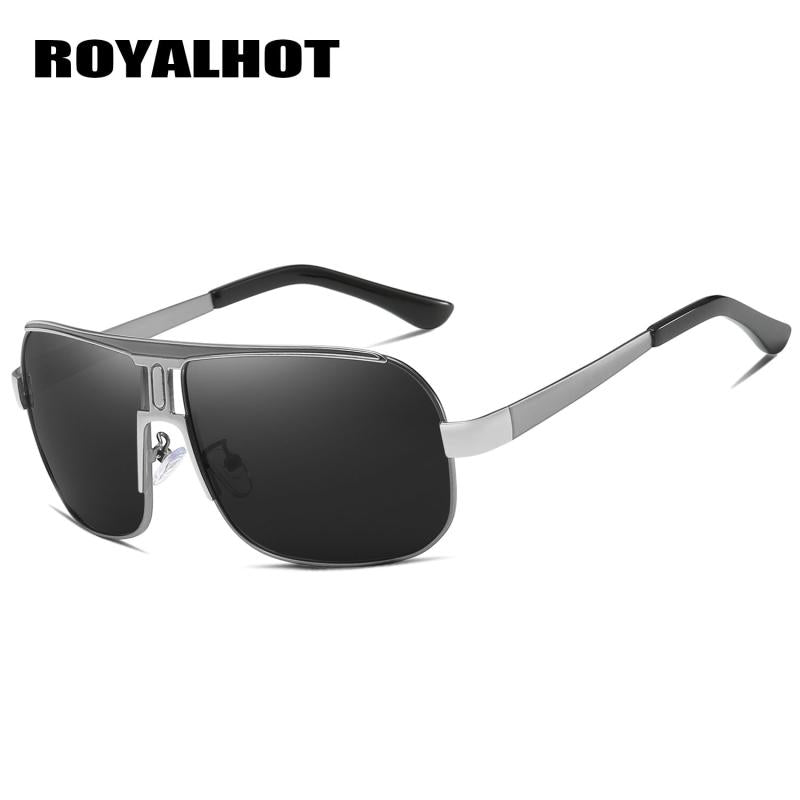 RoyalHot Polarized Alloy Square Oversized Sunglasses Driving Sun Glasses