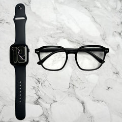 Men's Trendy Transparent Large Frame Glasses
