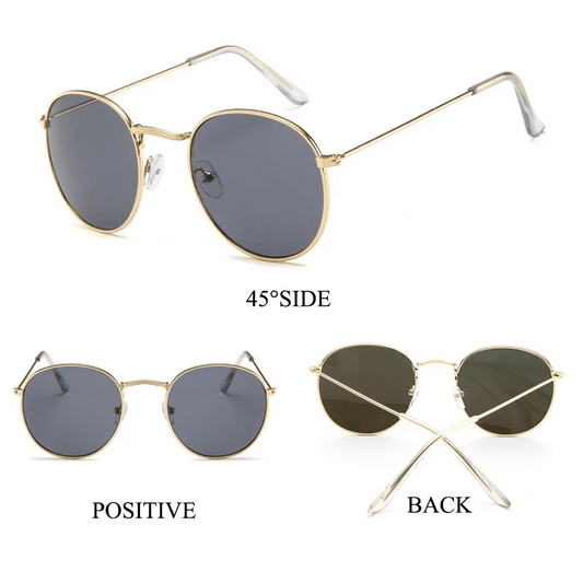 Men's Retro Sunglasses Round Frame Anti Light Vintage Mixed Sunglasses