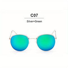 Men's Retro Sunglasses Round Frame Anti Light Vintage Mixed Sunglasses