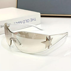 Frameless Sporty Sunglasses Y2K Shades Glasses for Men and Women