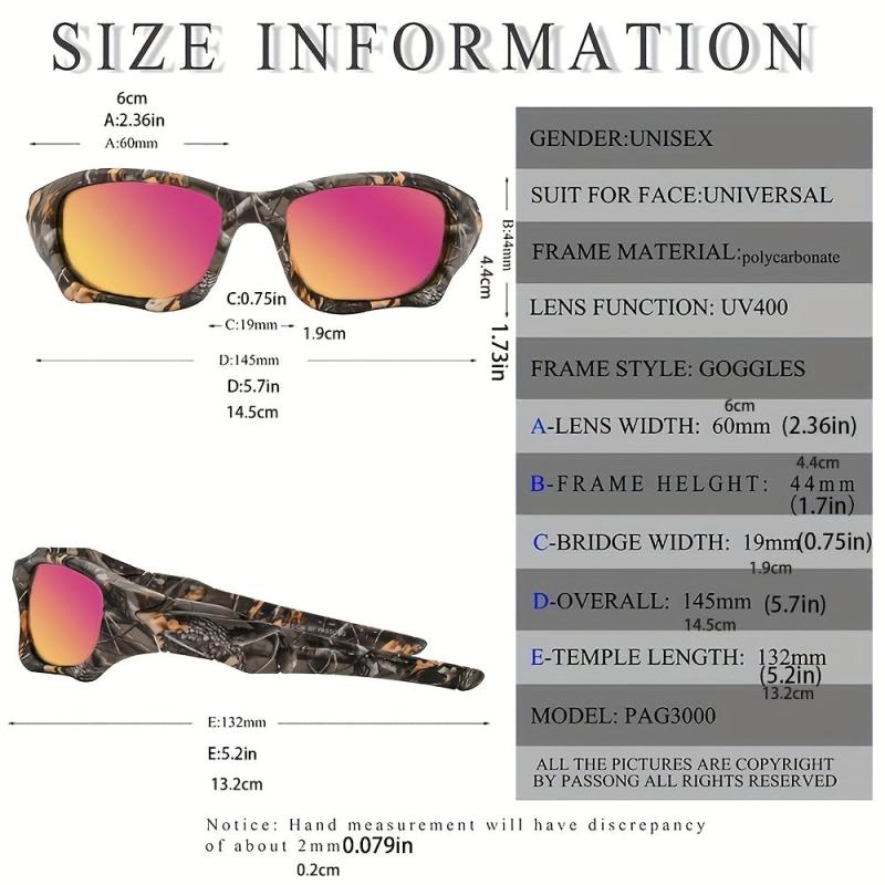 PASSONG Classics Curve Frame Mirror Sunglasses UV400 Protection