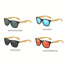 Classic Aviator Sunglasses UV Protection Retro Style Wooden Sunglasses