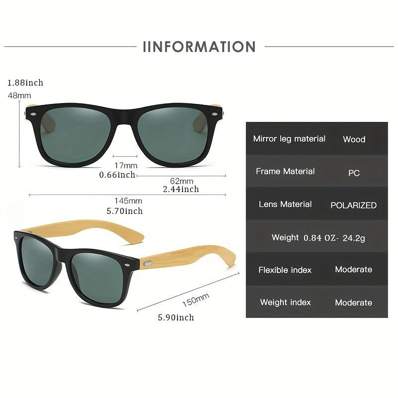 Classic Aviator Sunglasses UV Protection Retro Style Wooden Sunglasses