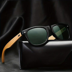 Classic Aviator Sunglasses UV Protection Retro Style Wooden Sunglasses