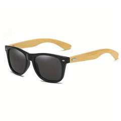 Classic Aviator Sunglasses UV Protection Retro Style Wooden Sunglasses