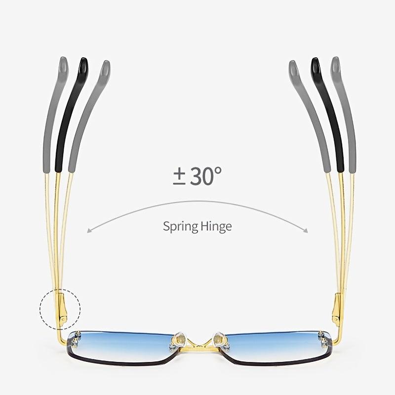 Rimless Trimmed Sunglasses Men's Metal Gradient Sun Glasses