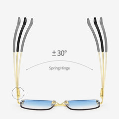 Rimless Trimmed Sunglasses Men's Metal Gradient Sun Glasses