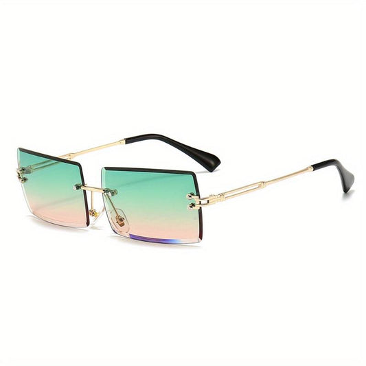 Gradient Colored Square Sunglasses Retro Style