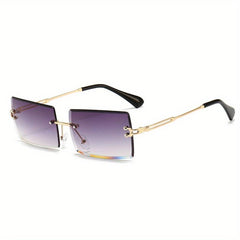 Gradient Colored Square Sunglasses Retro Style