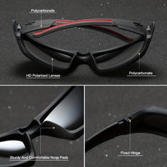 RoyalHot Polarized Square Frame Sports Sunglasses Vintage Sun Glasses
