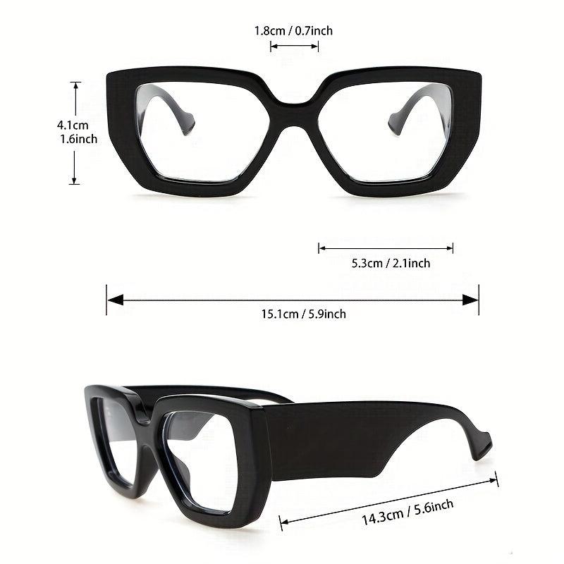 1 Pair Frame All match Glasses With Zipper Glasses Case