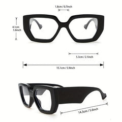 1 Pair Frame All match Glasses With Zipper Glasses Case