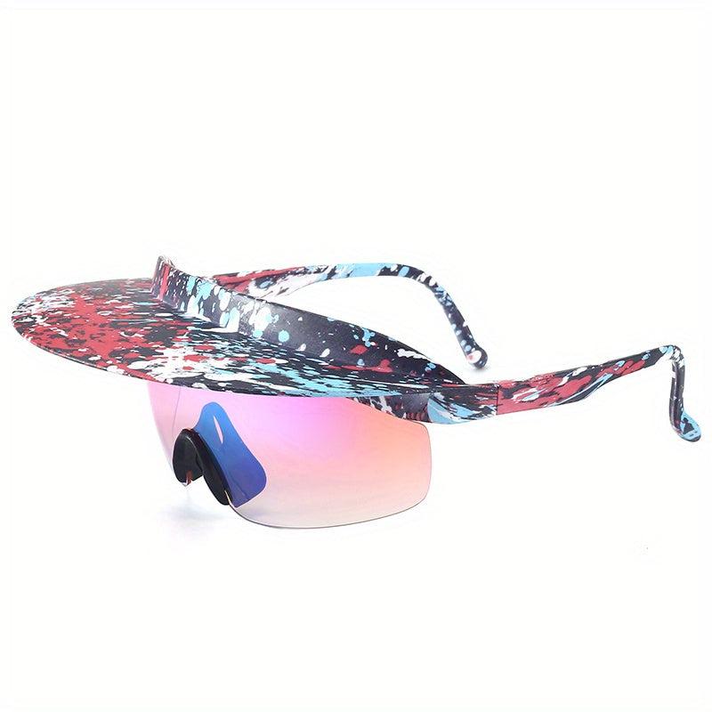Sunshade Hat Style Cycling Glasses UV Protection