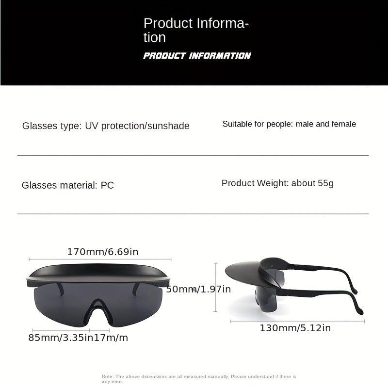 Sunshade Hat Style Cycling Glasses UV Protection