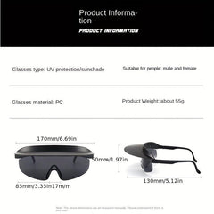 Sunshade Hat Style Cycling Glasses UV Protection