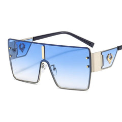 Large Frame Retro Metal Sunglasses for Men and Women