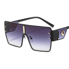 Large Frame Retro Metal Sunglasses for Men and Women