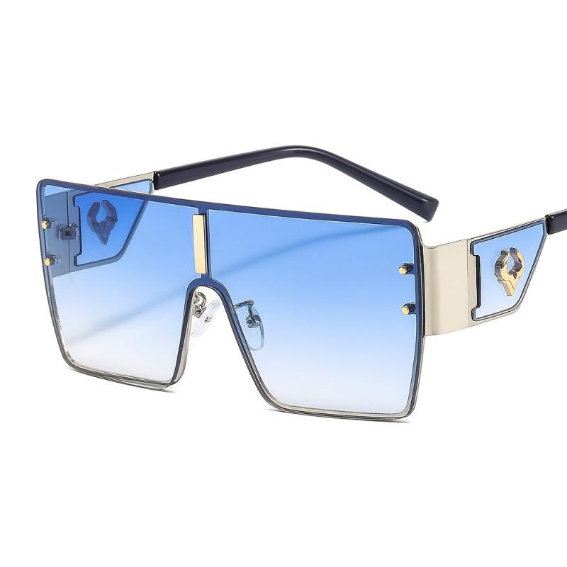 Large Frame Retro Metal Sunglasses for Men and Women