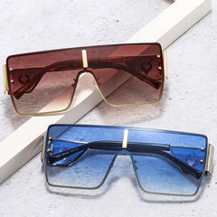 Large Frame Retro Metal Sunglasses for Men and Women