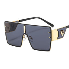 Large Frame Retro Metal Sunglasses for Men and Women