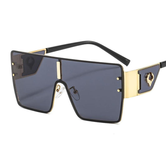 Large Frame Retro Metal Sunglasses for Men and Women