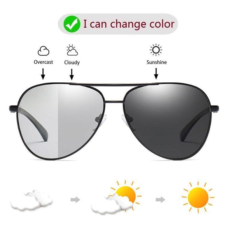 Men's Polarized Photochromic Driving Sunglasses Lens Glasses