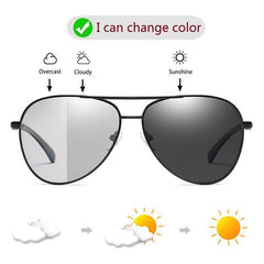 Men's Polarized Photochromic Driving Sunglasses Lens Glasses