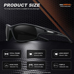 Men's Polarized Sports Sunglasses Unbreakable Frame UV 100 Protection
