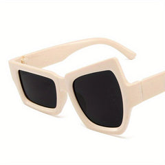Men's Irregular Square Sunglasses Acrylic Mirror Eyewear