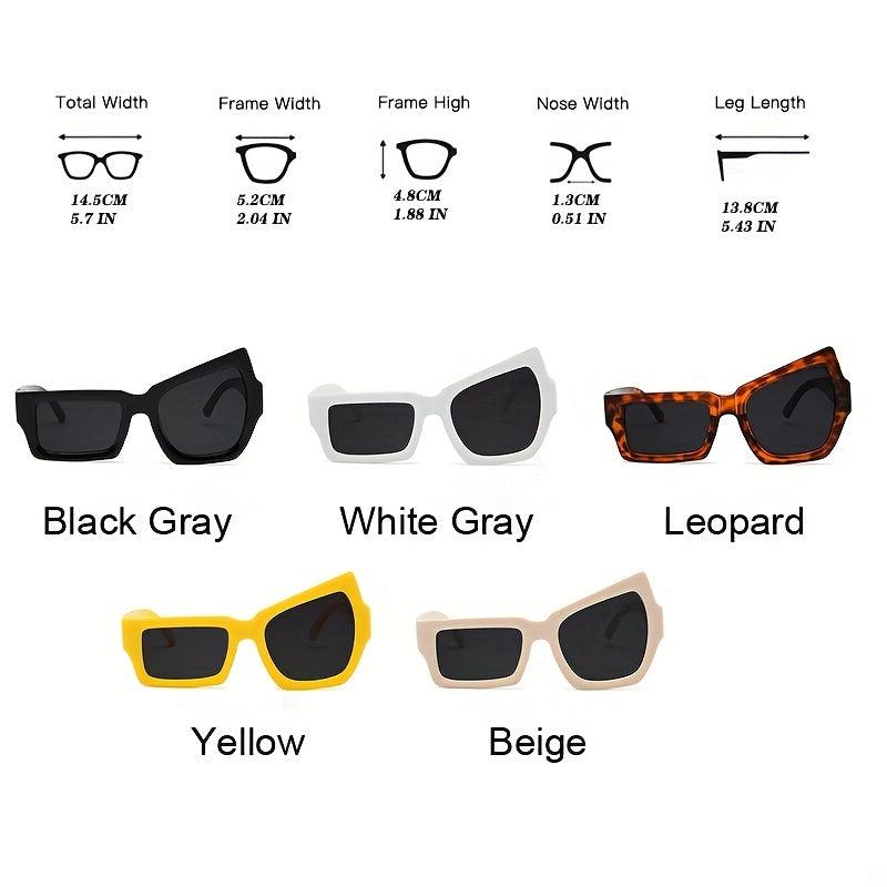 Men's Irregular Square Sunglasses Acrylic Mirror Eyewear