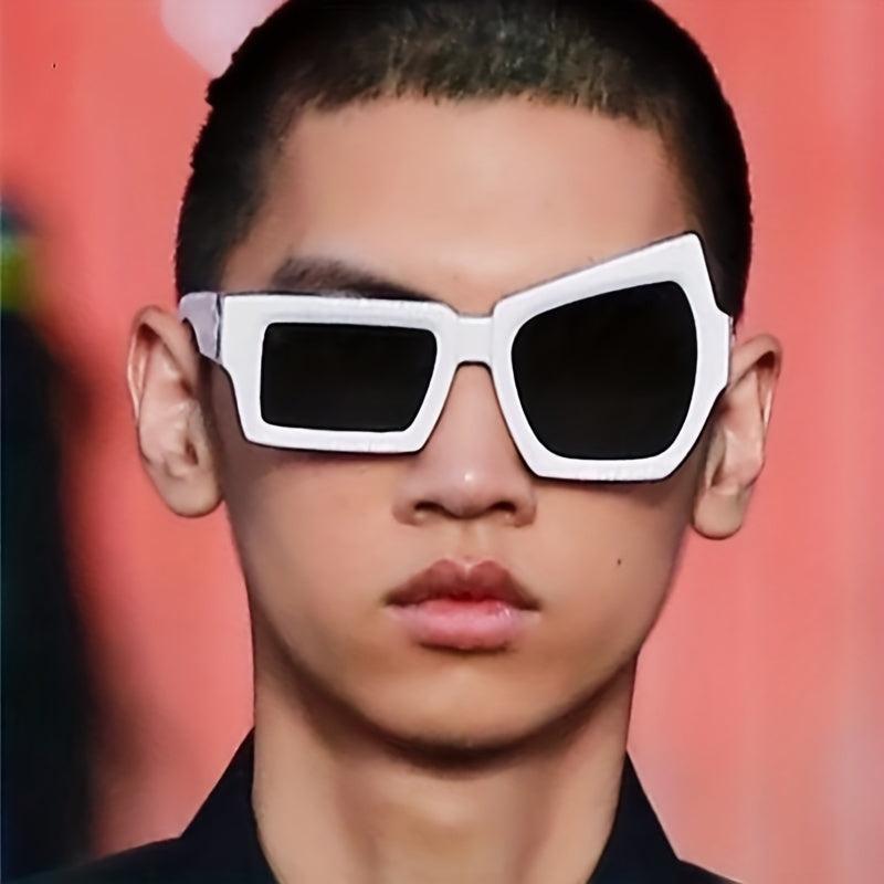 Men's Irregular Square Sunglasses Acrylic Mirror Eyewear