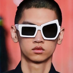 Men's Irregular Square Sunglasses Acrylic Mirror Eyewear