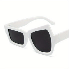 Men's Irregular Square Sunglasses Acrylic Mirror Eyewear